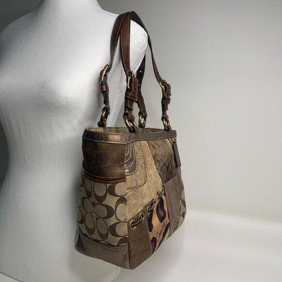 Vintage brown and tan Coach - Picture 3 of 8